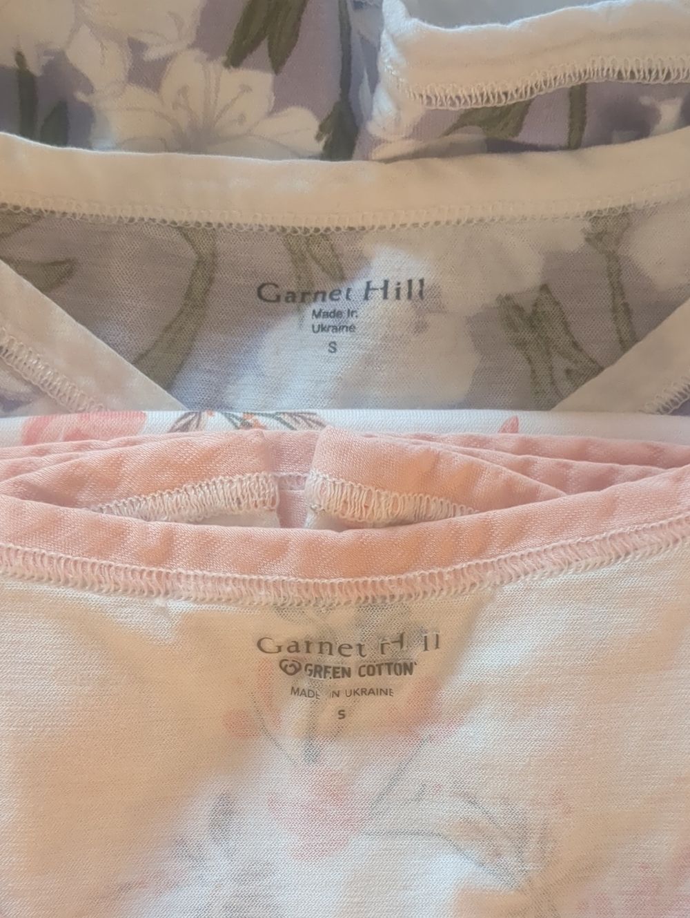 2 Garnet Hill Small Asian Wrap Nightgowns - Picture 4 of 5